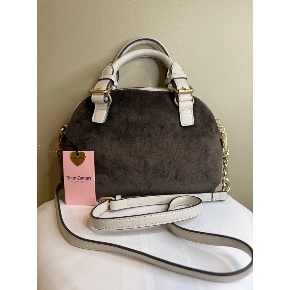 Juicy Couture Key To The Juicy‎ Dome Satchel Chocolate Key Charm Viral NWT